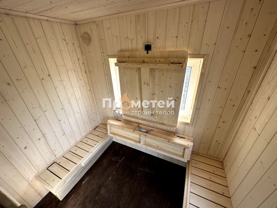 Каркасная баня Норд 2.5x6 метров