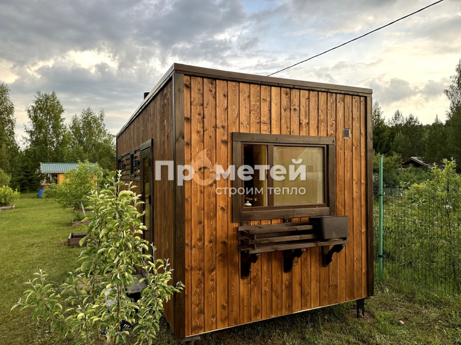 Каркасная баня Норд 2.5x6 метров