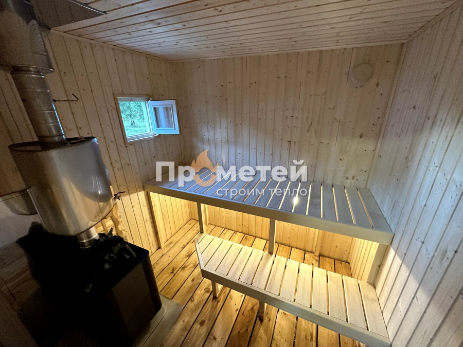 Каркасная баня Дача 2.4x4 метра