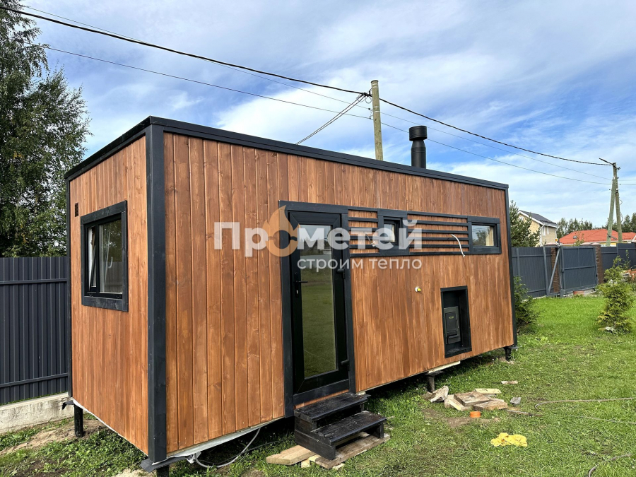 Каркасная баня Норд 2.5x6 метров