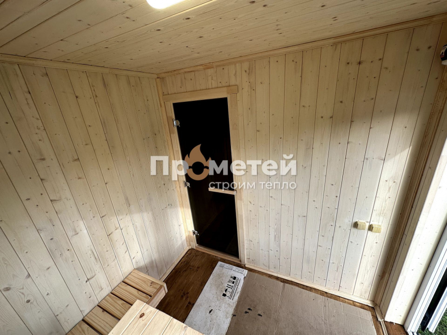 Каркасная баня Норд 2.5x6 метров