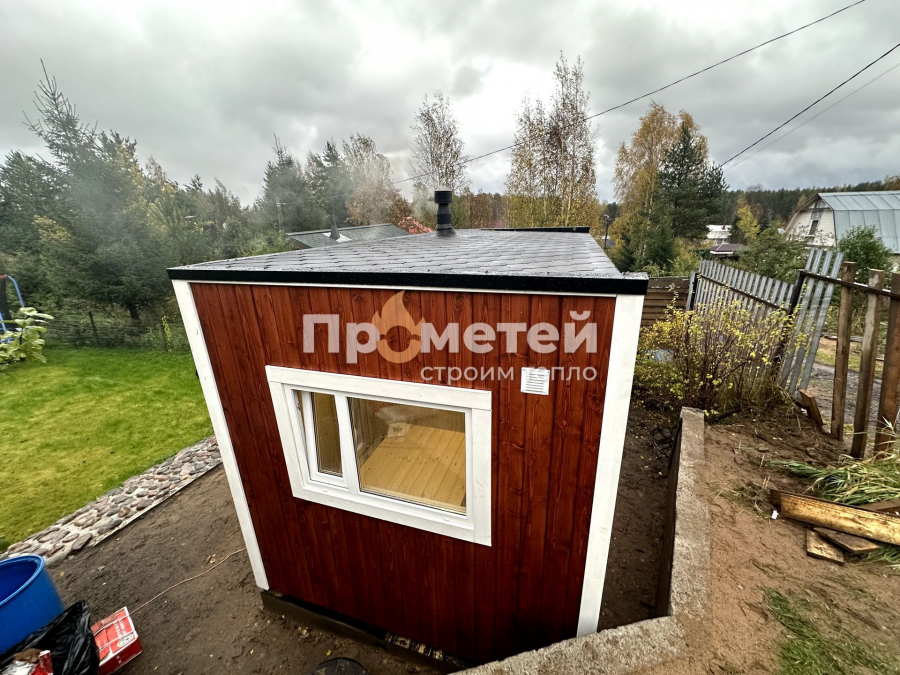 Каркасная баня Норд 2.5x5.5 метров