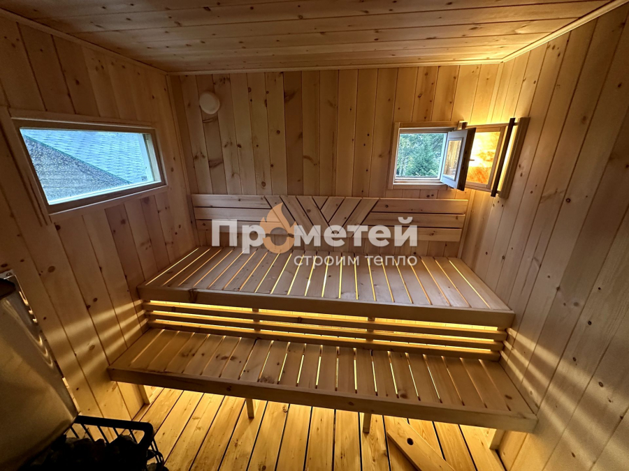 Каркасная баня Норд 2.5x5.5 метров