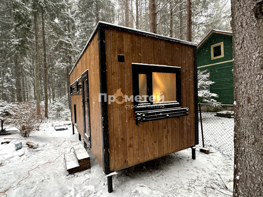 Каркасная баня Норд 2.5x6 метров