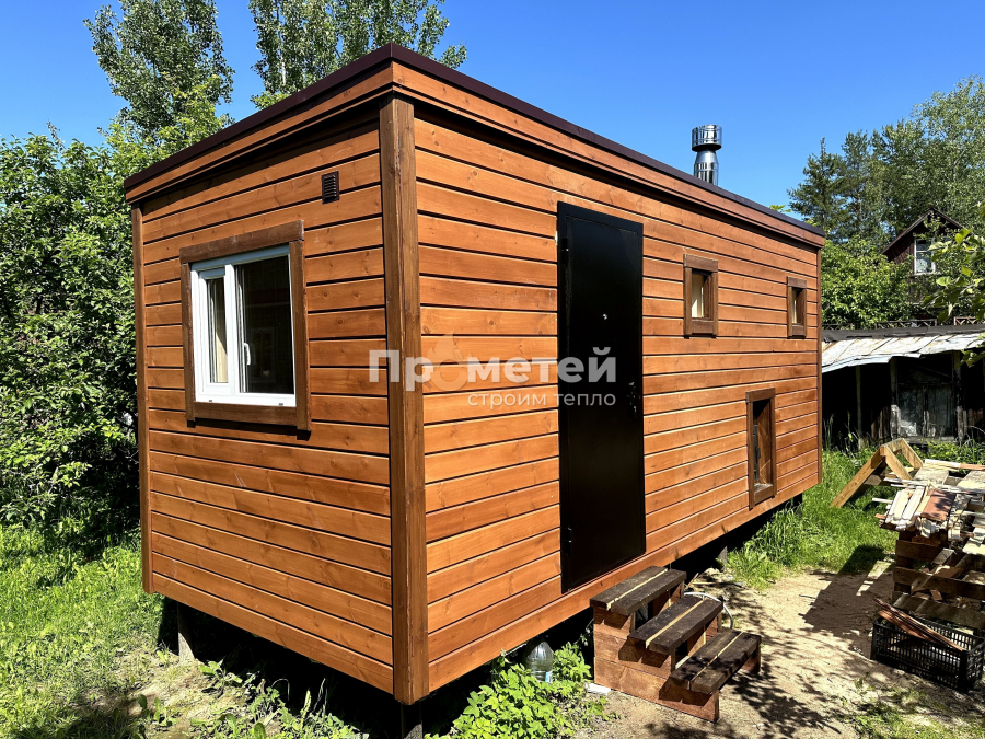 Каркасная баня Сканди 2.4x6 метров