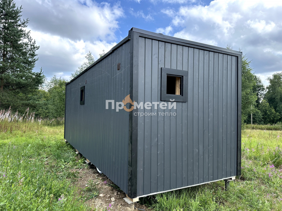 Каркасная баня Норд 2.5x7 метров