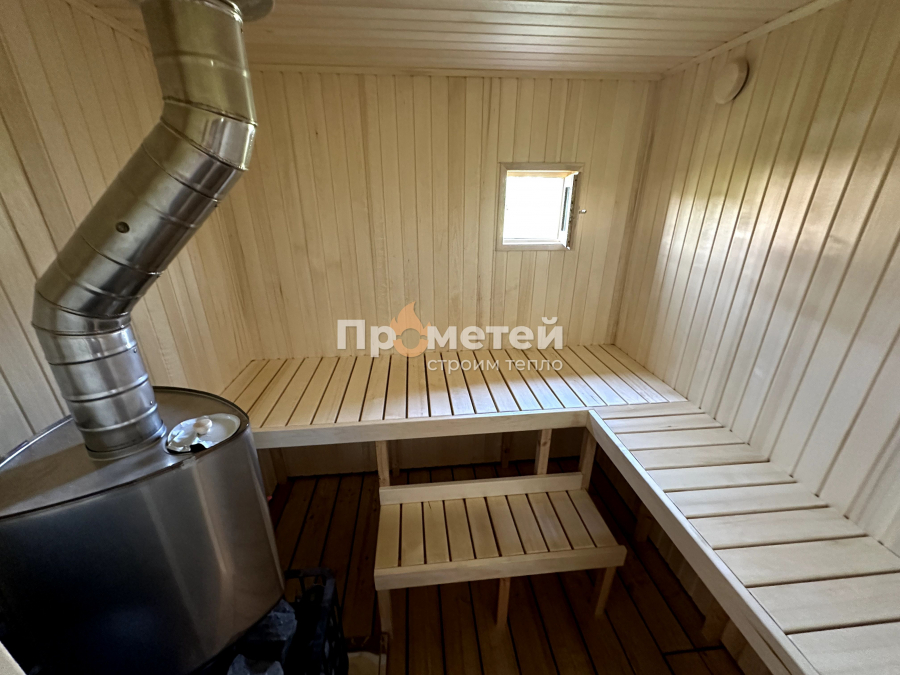 Каркасная баня 4x6.5 метров